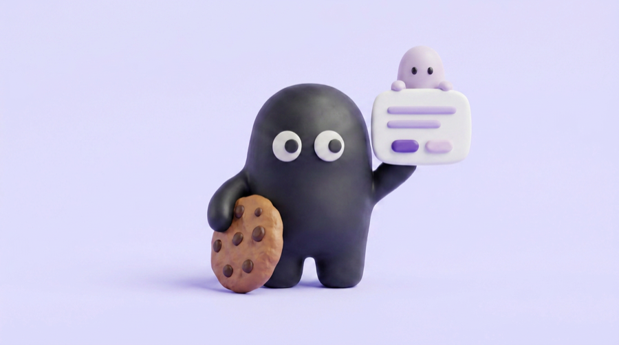 The Velo mascot checking a calendar while a ghost peers over its shoulder