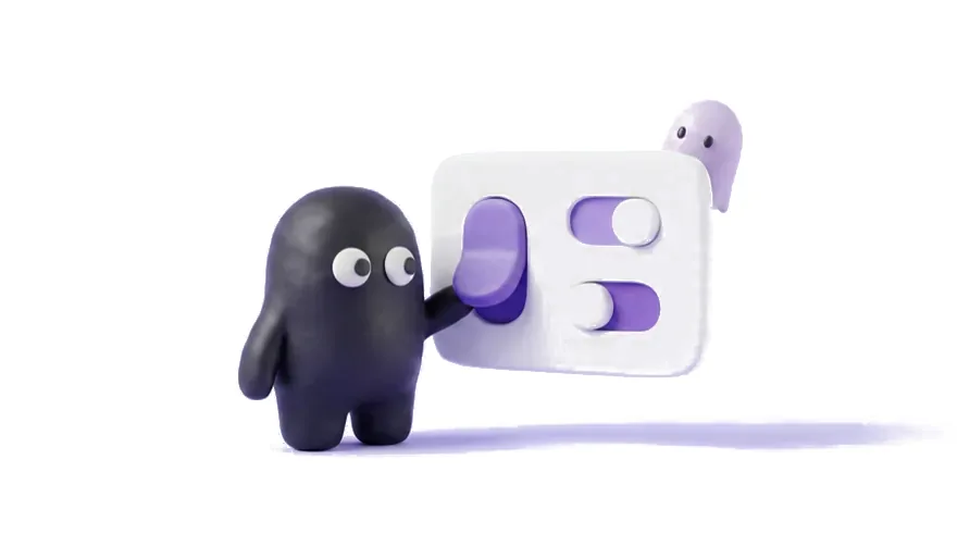 The Velo mascot flips one of four consent toggles on a floating panel